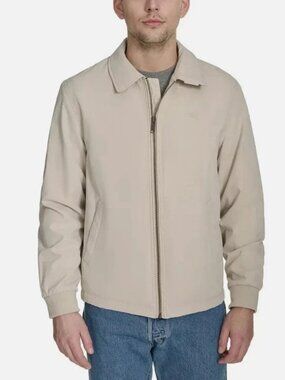 Dockers Men's Size XXL Full Zip Tan Bomber Jacket NWT